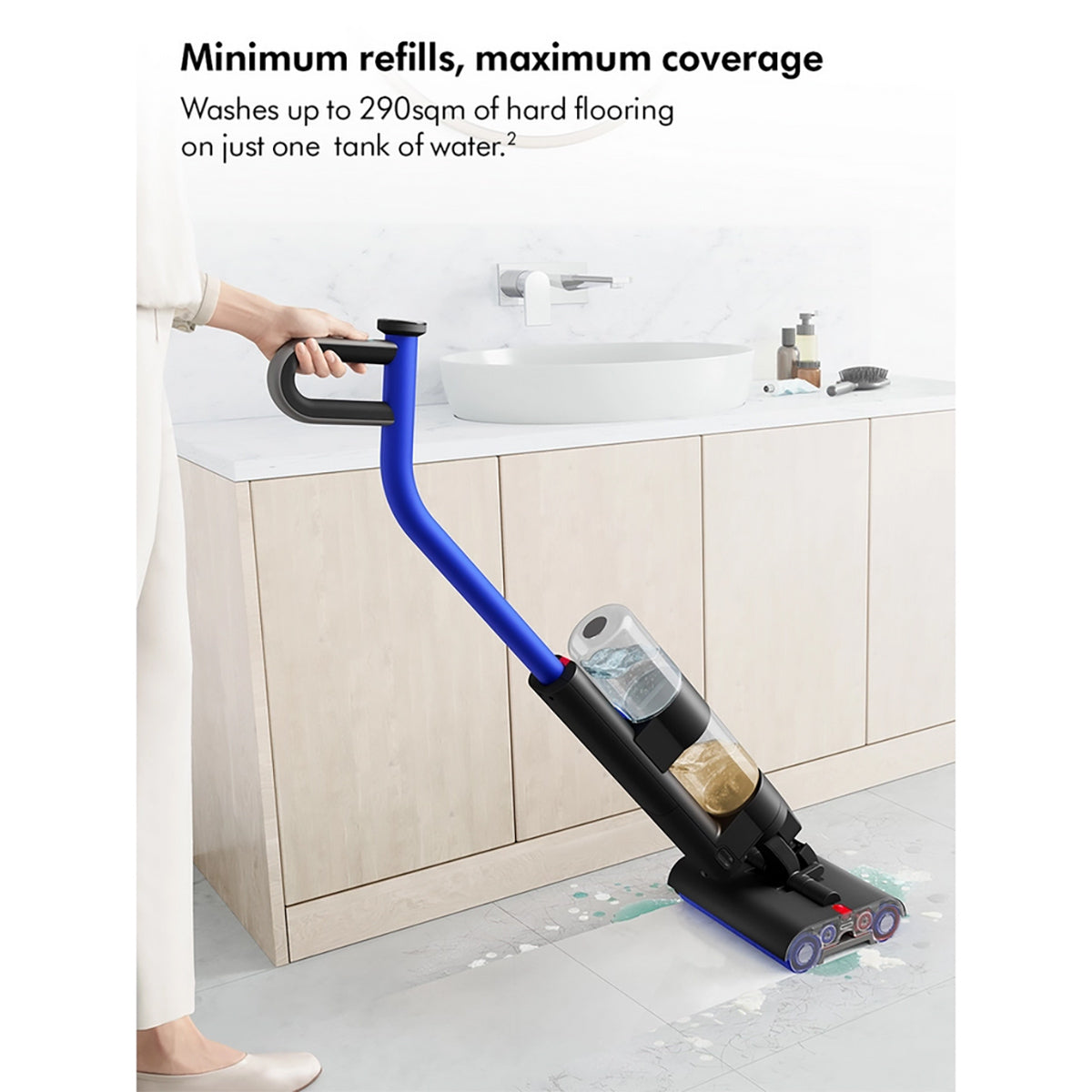 Dyson WASHG1 Wet Floor Cleaner For Hard Floors, 35 Minutes Run Time - Matte Black/Ultra Blue