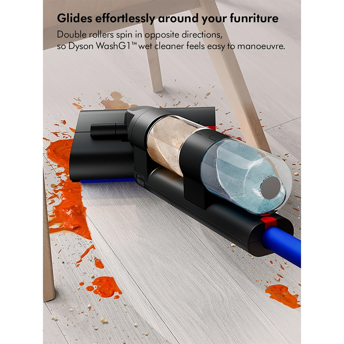 Dyson WASHG1 Wet Floor Cleaner For Hard Floors, 35 Minutes Run Time - Matte Black/Ultra Blue