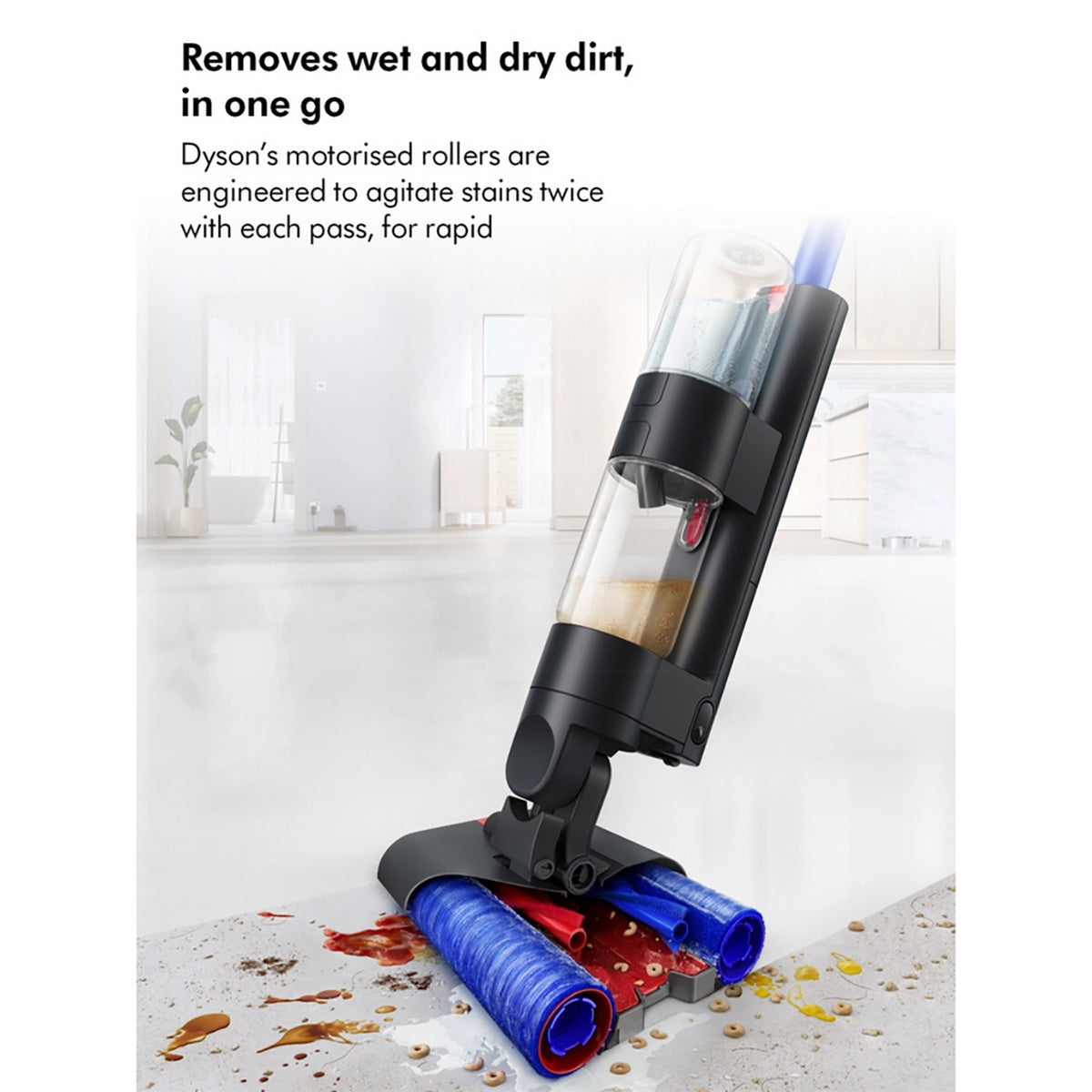 Dyson WASHG1 Wet Floor Cleaner For Hard Floors, 35 Minutes Run Time - Matte Black/Ultra Blue