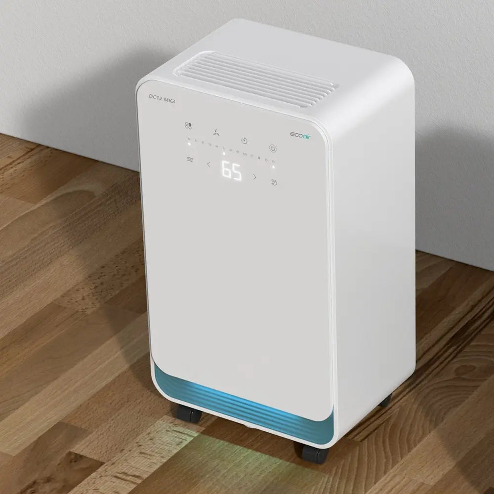 Ecoair DC12 MK3 Compressor Dehumidifier - 12 Litres Per Day, White