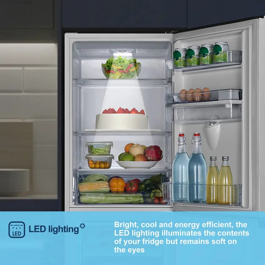 Fridgemaster MC55240DE 50/50 Non-Plumbed Freestanding Fridge Freezer, White
