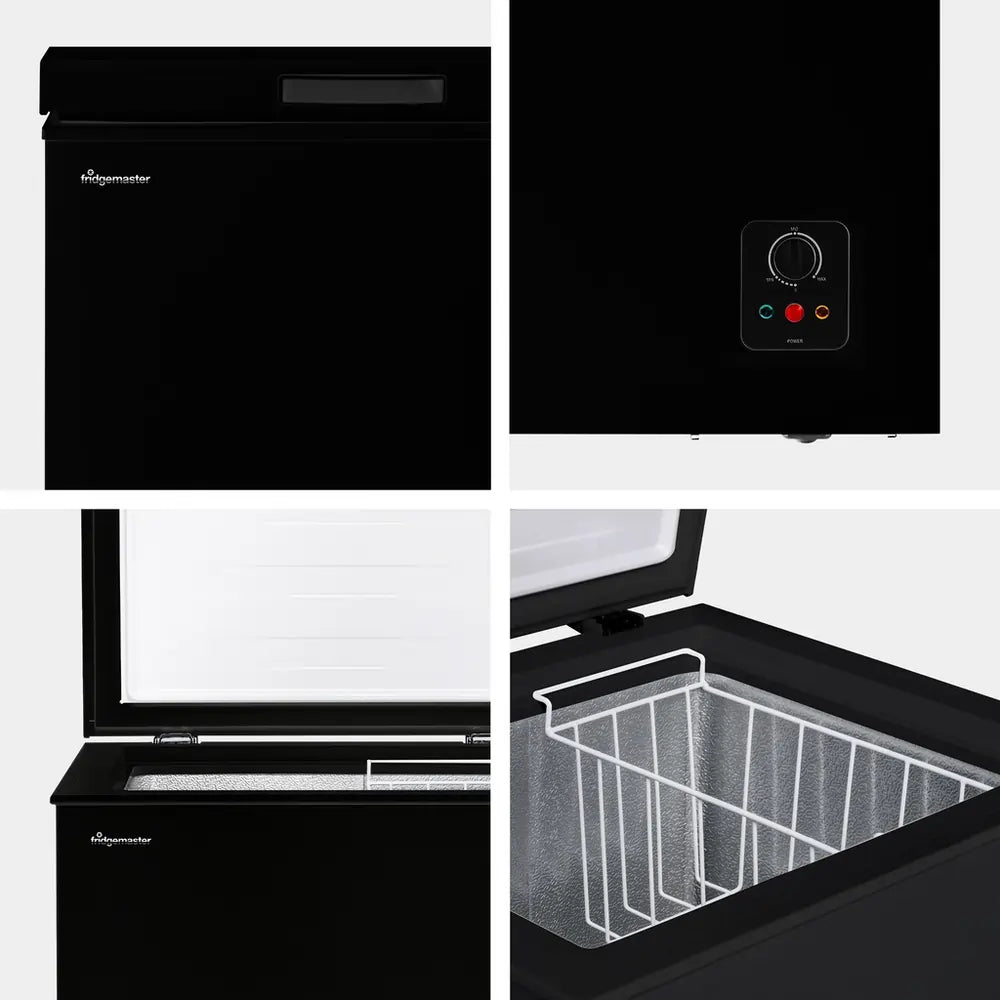 Fridgemaster MCF96EB 54cm 95 Litre Freestanding Chest Freezer, Black