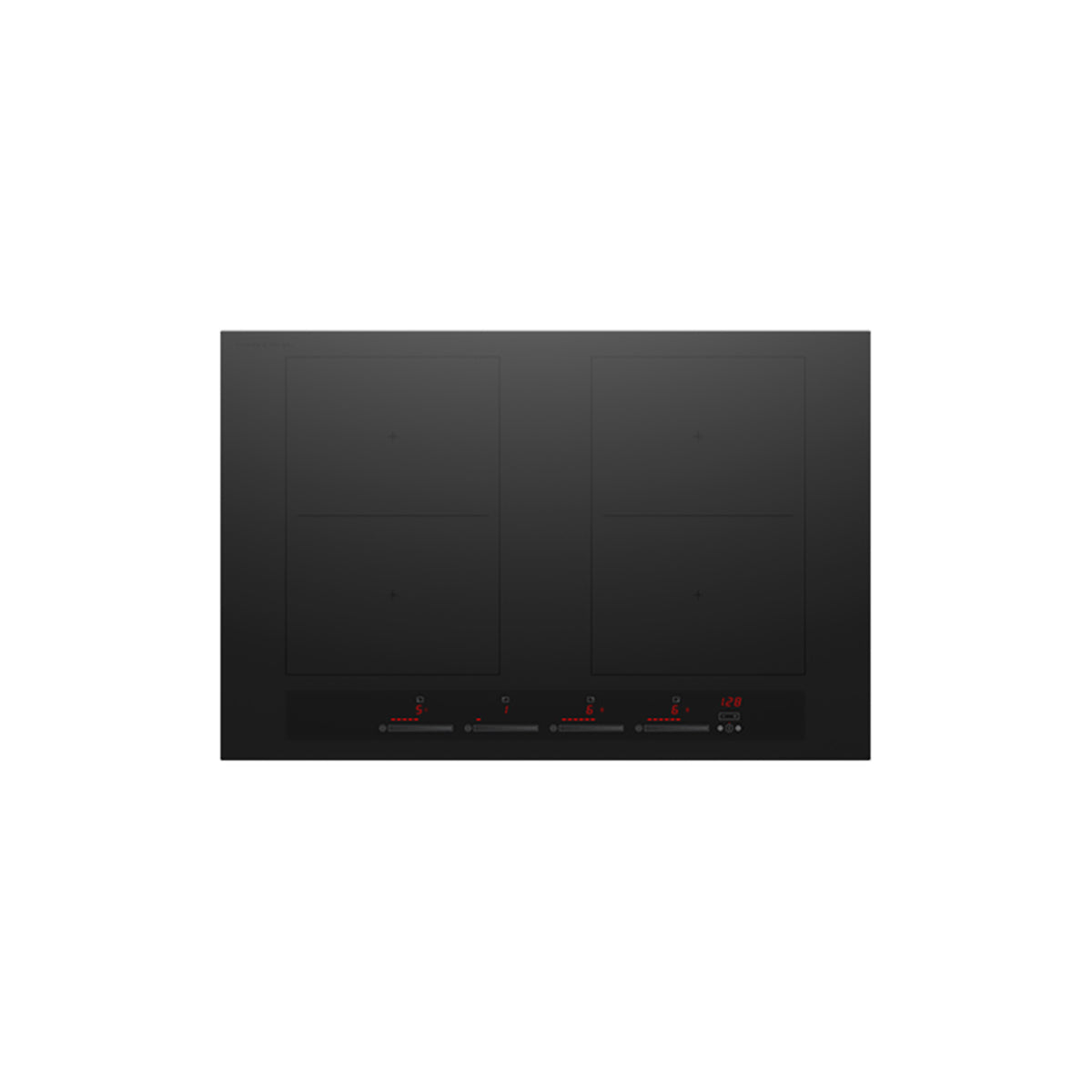 Fisher & Paykel CI804ZZDTB5 Series 7 4 Zone Induction Hob, 2 SmartZones, Minimal, 80cm Wide - Black Glass