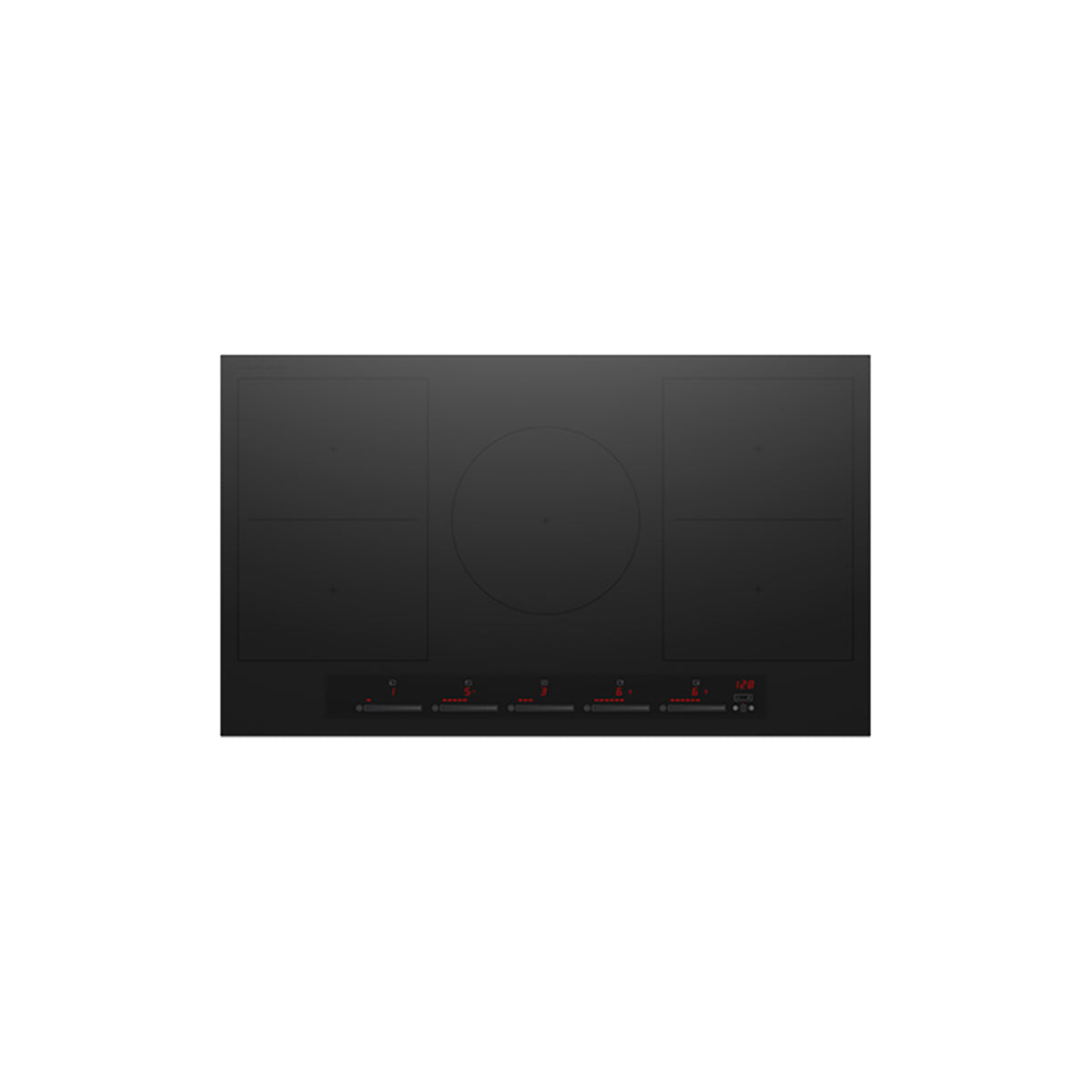 Fisher & Paykel CI905ZZDTB5 Series 7 5 Zone Induction Hob, 2 SmartZones, Minimal, 90cm Wide - Black Glass
