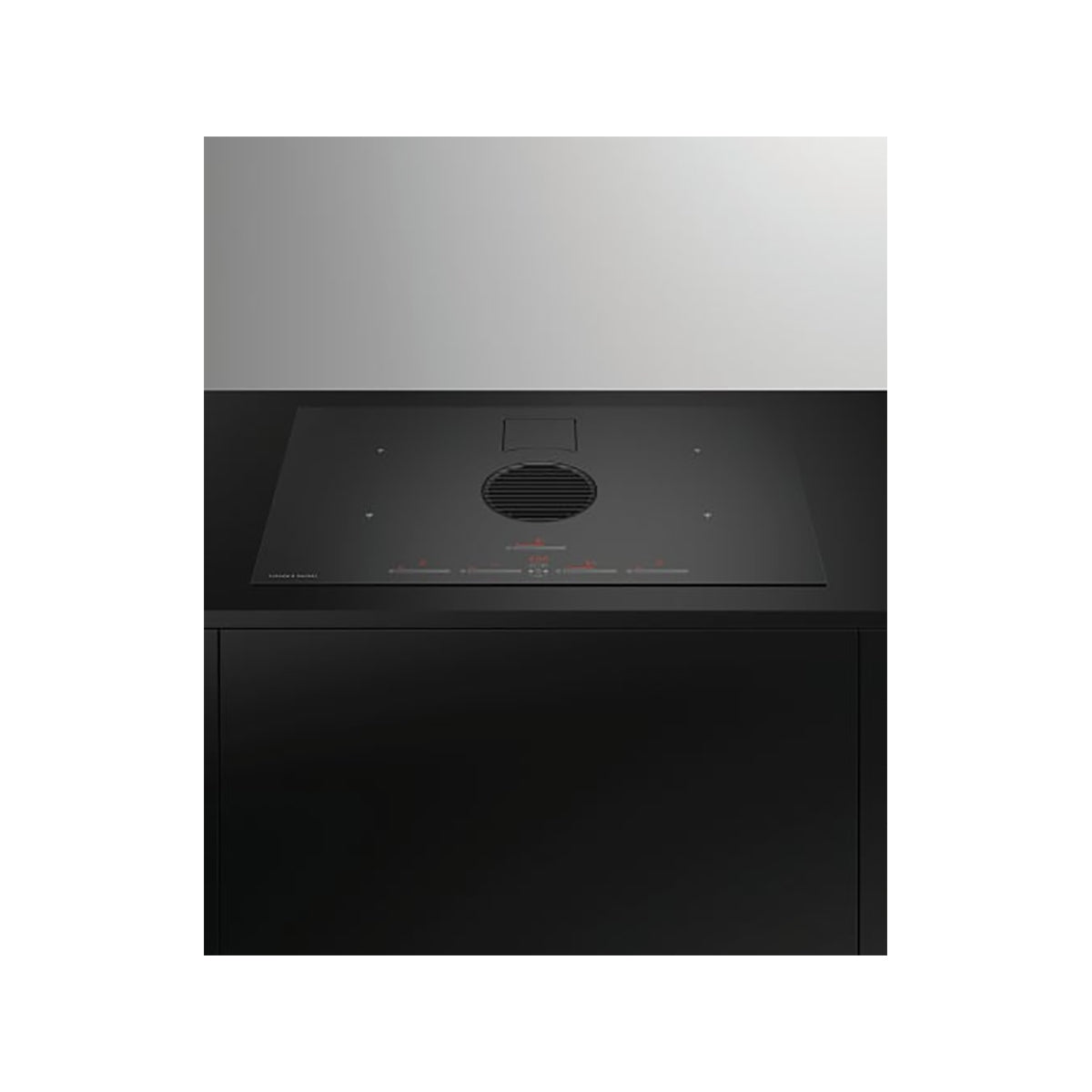 Fisher & Paykel CID834RDTB4 Series 9 Minimal 4 Zone Induction Hob With Integrated Ventilation, 83cm Wide - Black Glass
