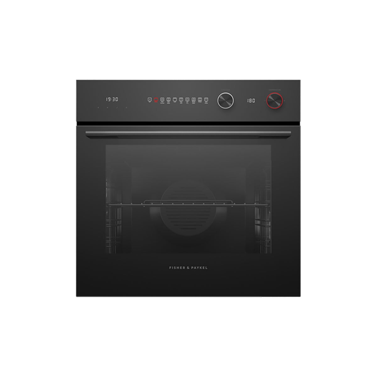 Fisher & Paykel OB60SBCPGB5 Series 5 Contemporary Pyrolytic Oven, 9 Functions, 85 Litre, 59.6cm Wide - Black Glass