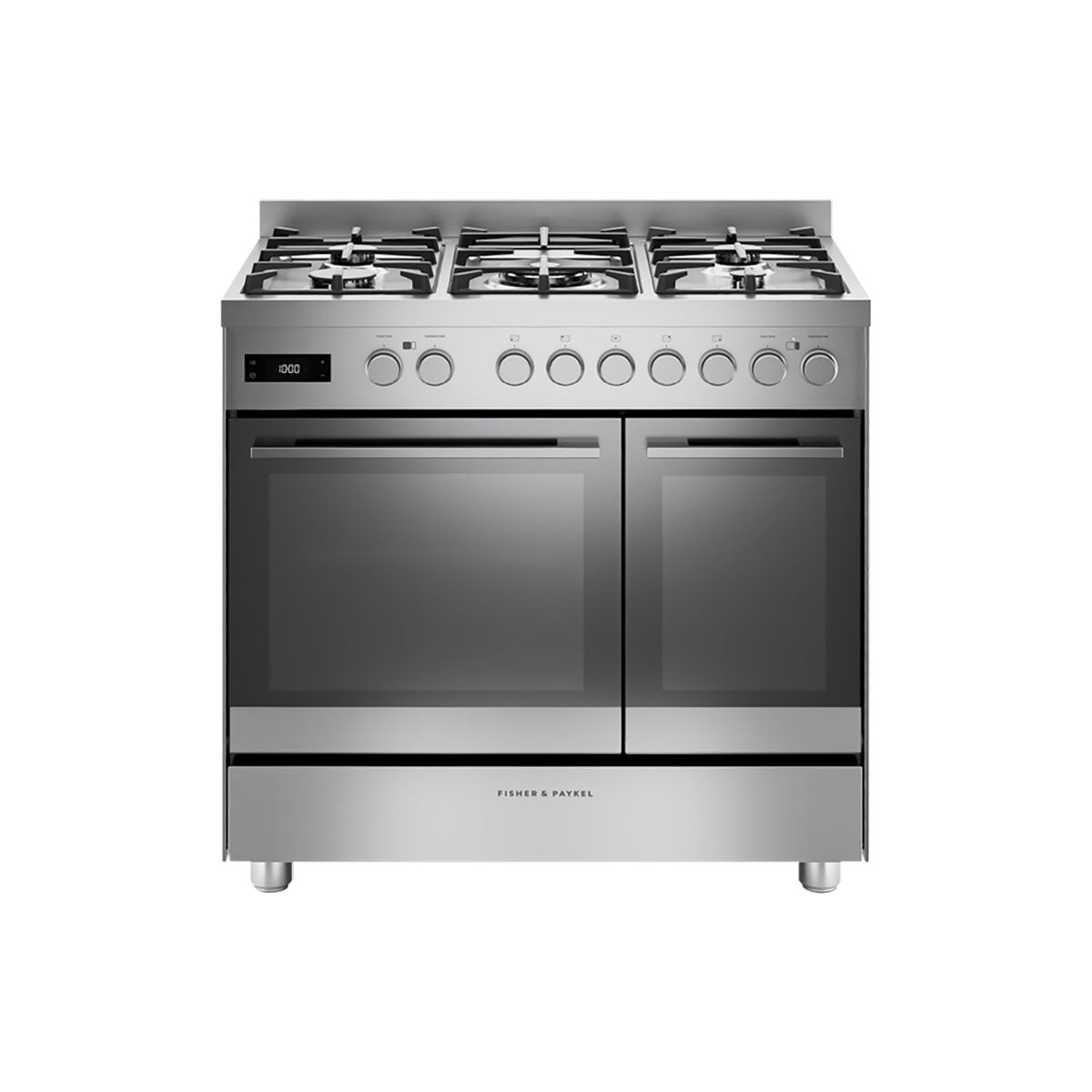 Fisher & Paykel OR90L7DBGFX2 Series 7 Contemporary Dual Fuel 5 Burner Freestanding Cooker, 131 Litre, 90cm Wide - Stainless Steel