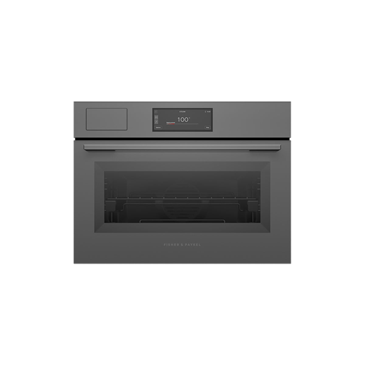 Fisher & Paykel OS60NAMVUG5 Series 9 Minimal Compact Combi-Steam Oven, 55 Litre, 59.6cm Wide - Grey Glass