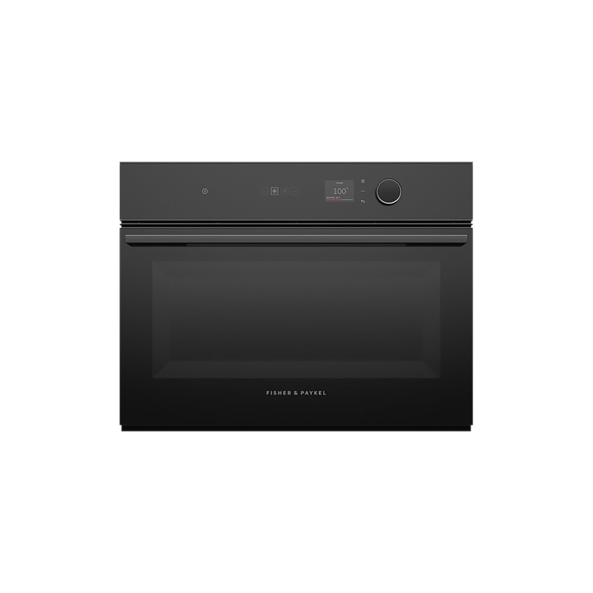 Fisher & Paykel OS60NMLB1 Series 7 Minimal Compact Combi-Steam Oven, 55 Litre, 18 Functions, 59.7cm Wide - Black Glass