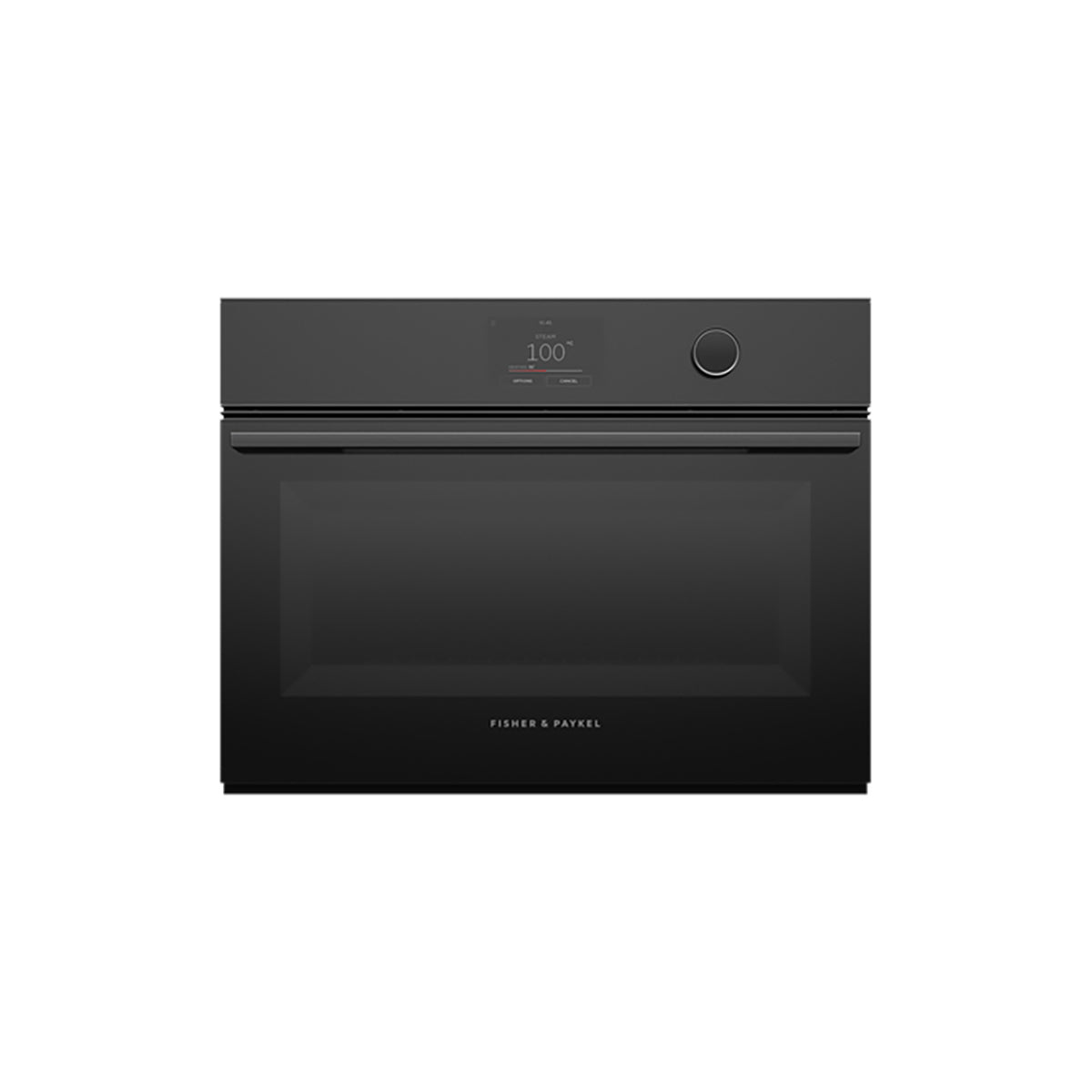 Fisher & Paykel OS60NMTDB1 Series 9 Minimal Compact Combi-Steam Oven, 23 Functions, 55 Litre, 59.6cm Wide - Black Glass