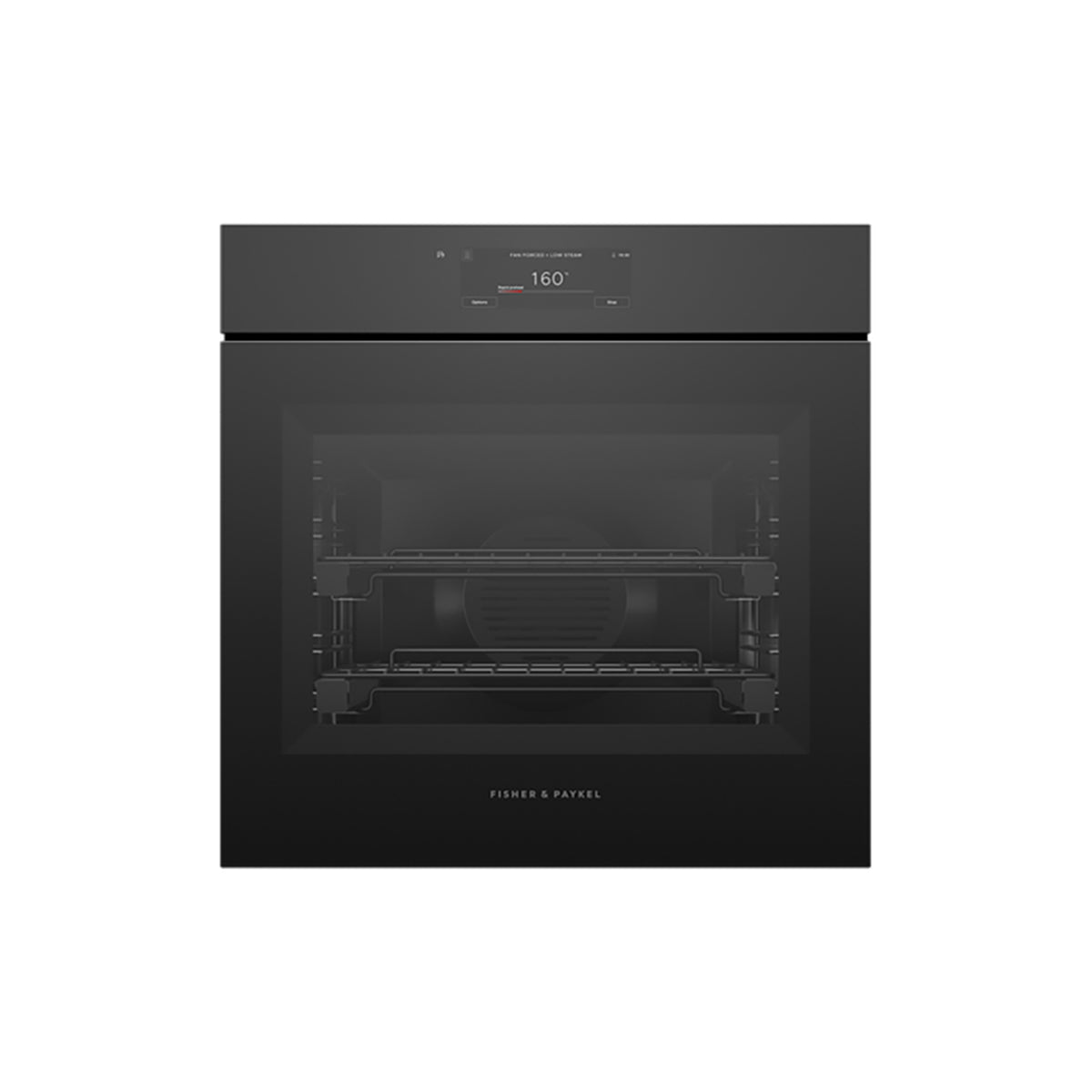 Fisher & Paykel OS60SAMHUNB5 Series 11 Minimal Handleless Combi-Steam Oven, 85 Litre, 59.6cm Wide - Black Glass
