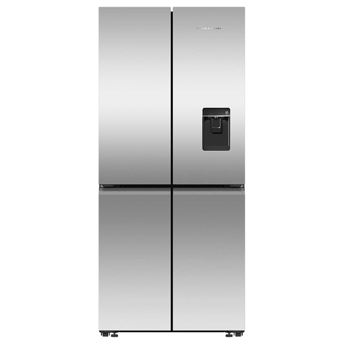 Fisher & Paykel RF500QNUX1 Series 7 498 Litre Quad Door Refrigerator Freezer, Ice & Water, 79cm Wide - Stainless Steel