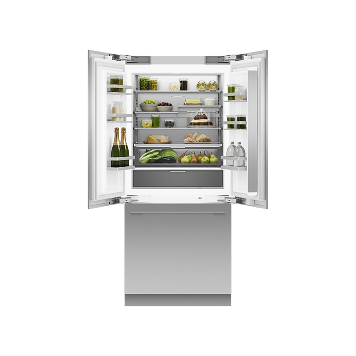 Fisher & Paykel RS9121AUVE1 Series 11 Integrated French Door Refrigerator Freezer, Ice Maker & Water Dispenser, 90.8cm Wide - Panel Ready, French Hinge