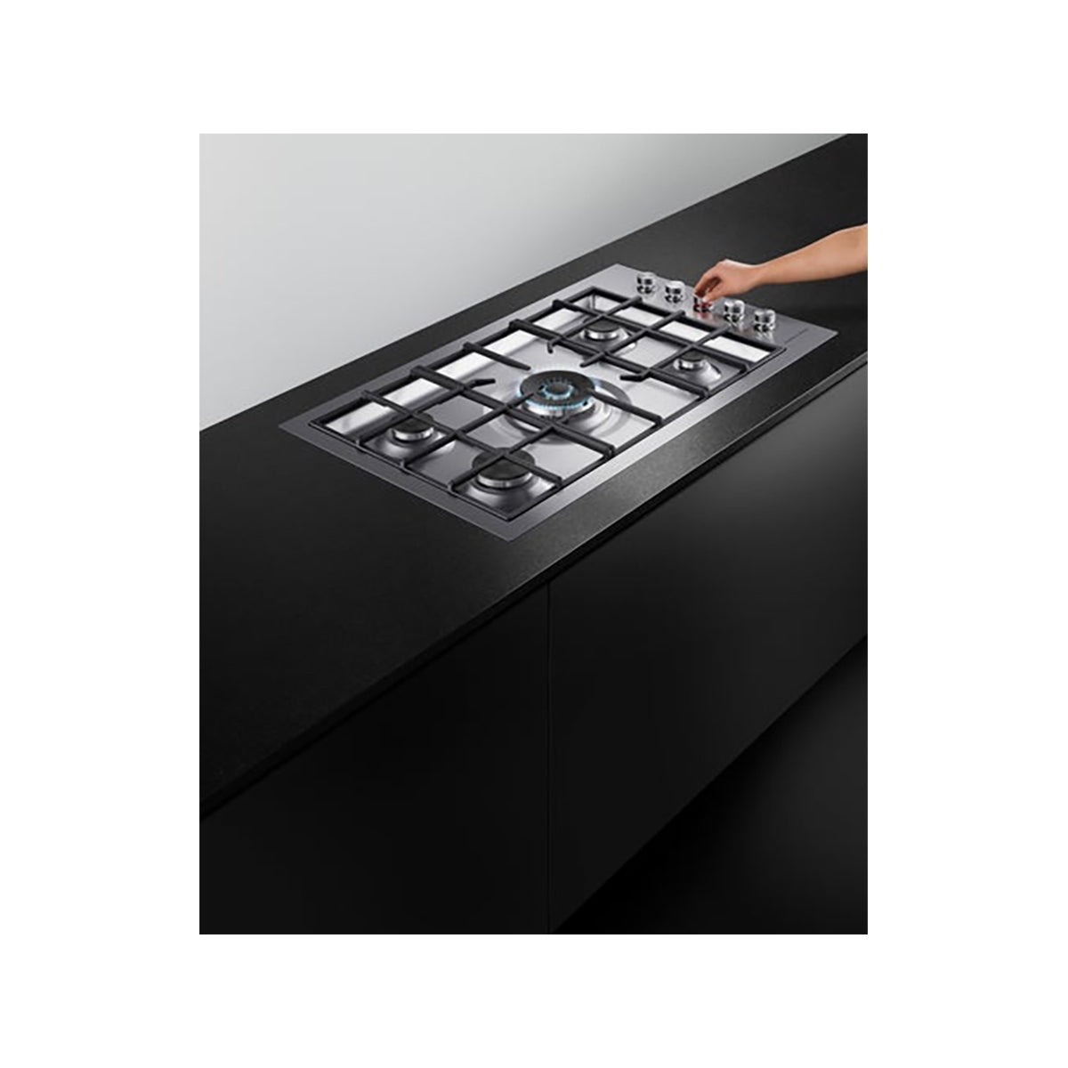 Fisher & Paykel CG905DWLPFCX3 Series 9 Contemporary 5 Burner Gas Hob, LPG, 90cm Wide - Stainless Steel