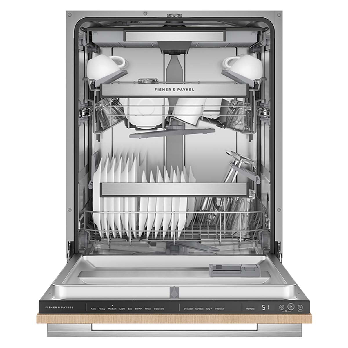 Fisher & Paykel DW60UT4HI2 Series 9 Integrated Tall Dishwasher, 59.7cm Wide - Panel Ready