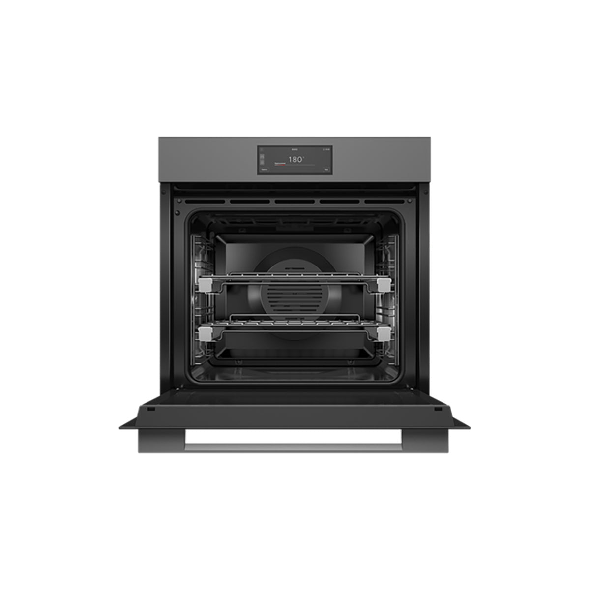 Fisher & Paykel OB60SAMPUG5 Series 9 Minimal Pyrolytic Oven, 85 Litre, 16 Functions, 59.6cm Wide - Grey Glass