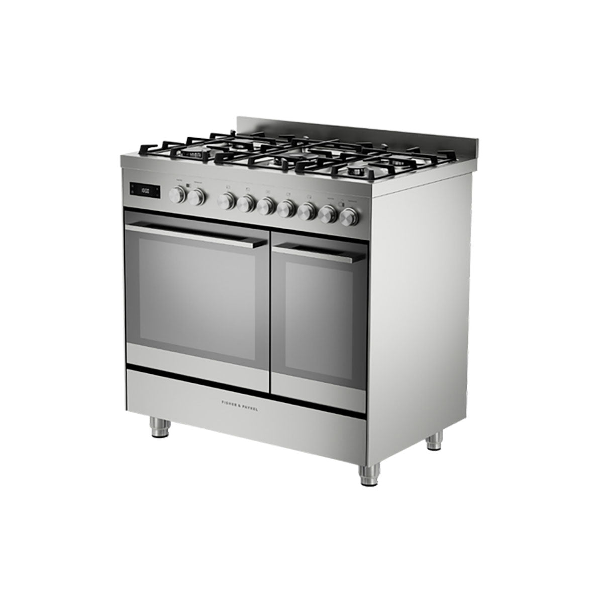 Fisher & Paykel OR90L7DBGFX2 Series 7 Contemporary Dual Fuel 5 Burner Freestanding Cooker, 131 Litre, 90cm Wide - Stainless Steel