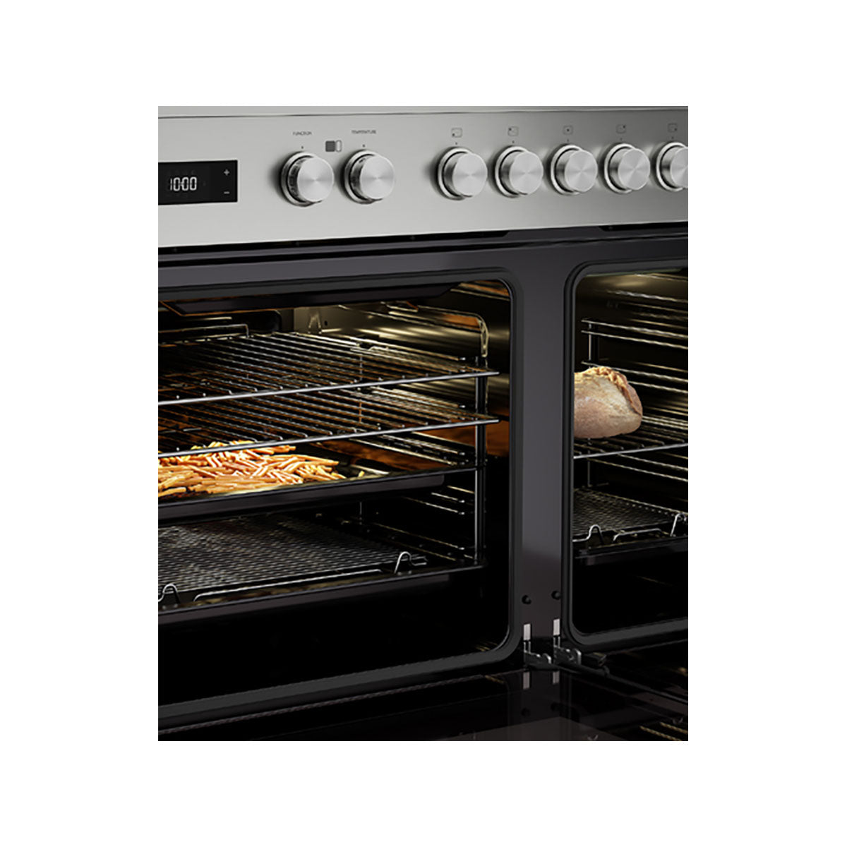 Fisher & Paykel OR90L7DBGFX2 Series 7 Contemporary Dual Fuel 5 Burner Freestanding Cooker, 131 Litre, 90cm Wide - Stainless Steel
