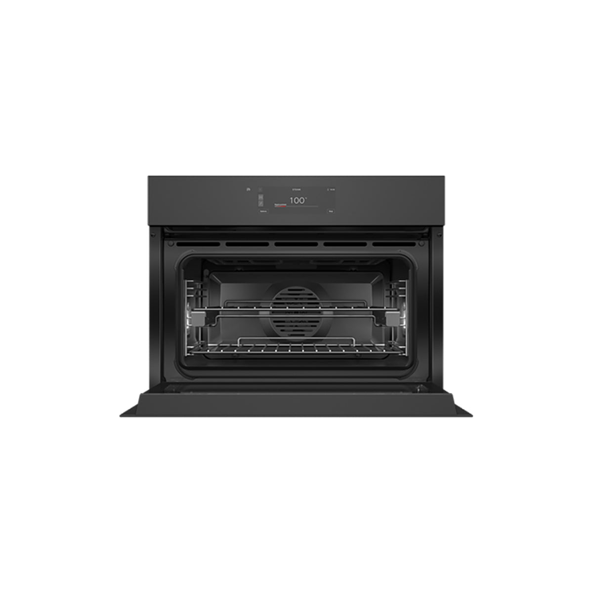 Fisher & Paykel OS60NAMHUNB5 Series 11 Minimal Handleless Compact Combi-Steam Oven, 55 Litre, 59.6cm Wide - Black Glass