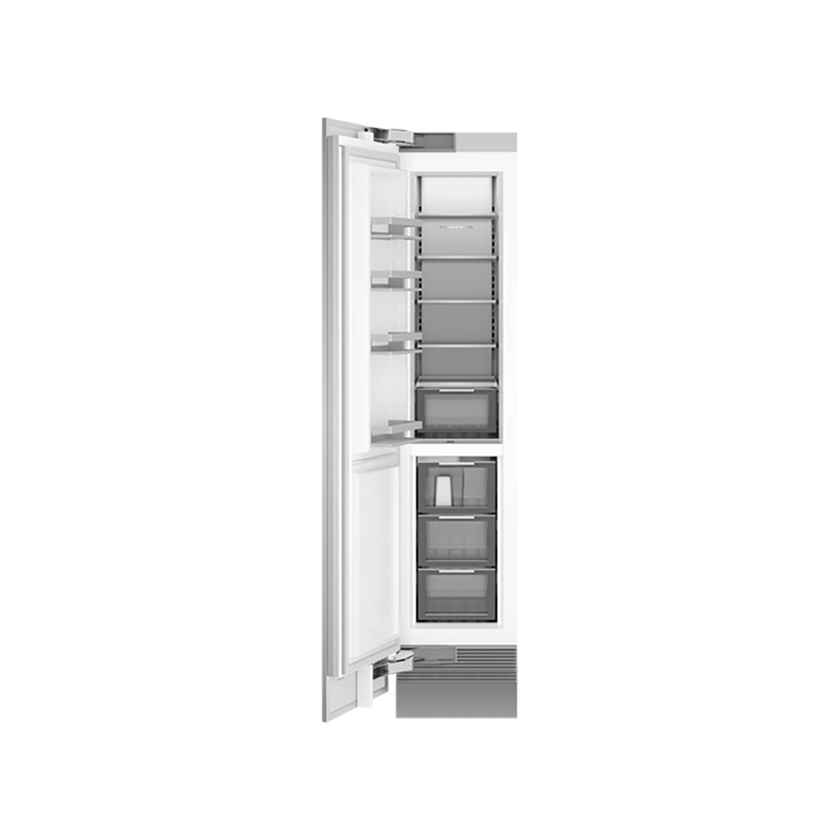 Fisher & Paykel RS4621FLJE1 Series 11 Integrated Column Freezer, Ice, 220 Litre, 45.1cm Wide - Panel Ready, Left Hinge