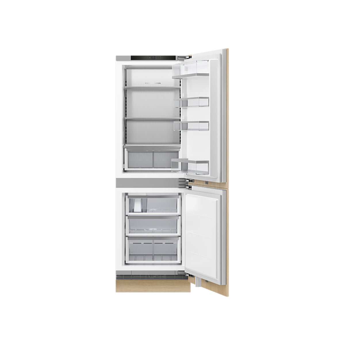 Fisher & Paykel RS6019BRU1 Series 9 Integrated Refrigerator Freezer, Ice & Water, 303 Litre, 59.2cm Wide - Panel Ready, Right Hinge