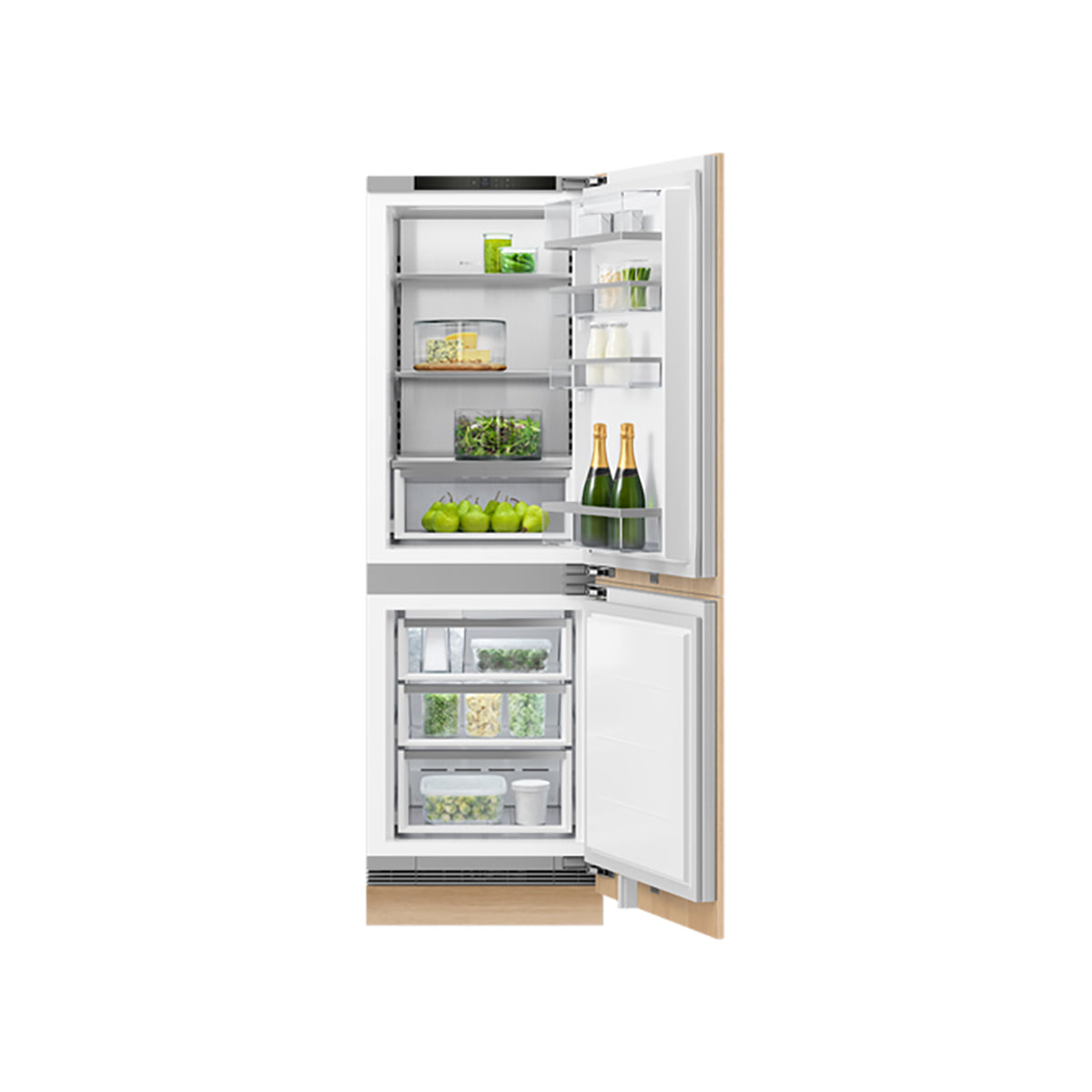Fisher & Paykel RS6019BRU1 Series 9 Integrated Refrigerator Freezer, Ice & Water, 303 Litre, 59.2cm Wide - Panel Ready, Right Hinge
