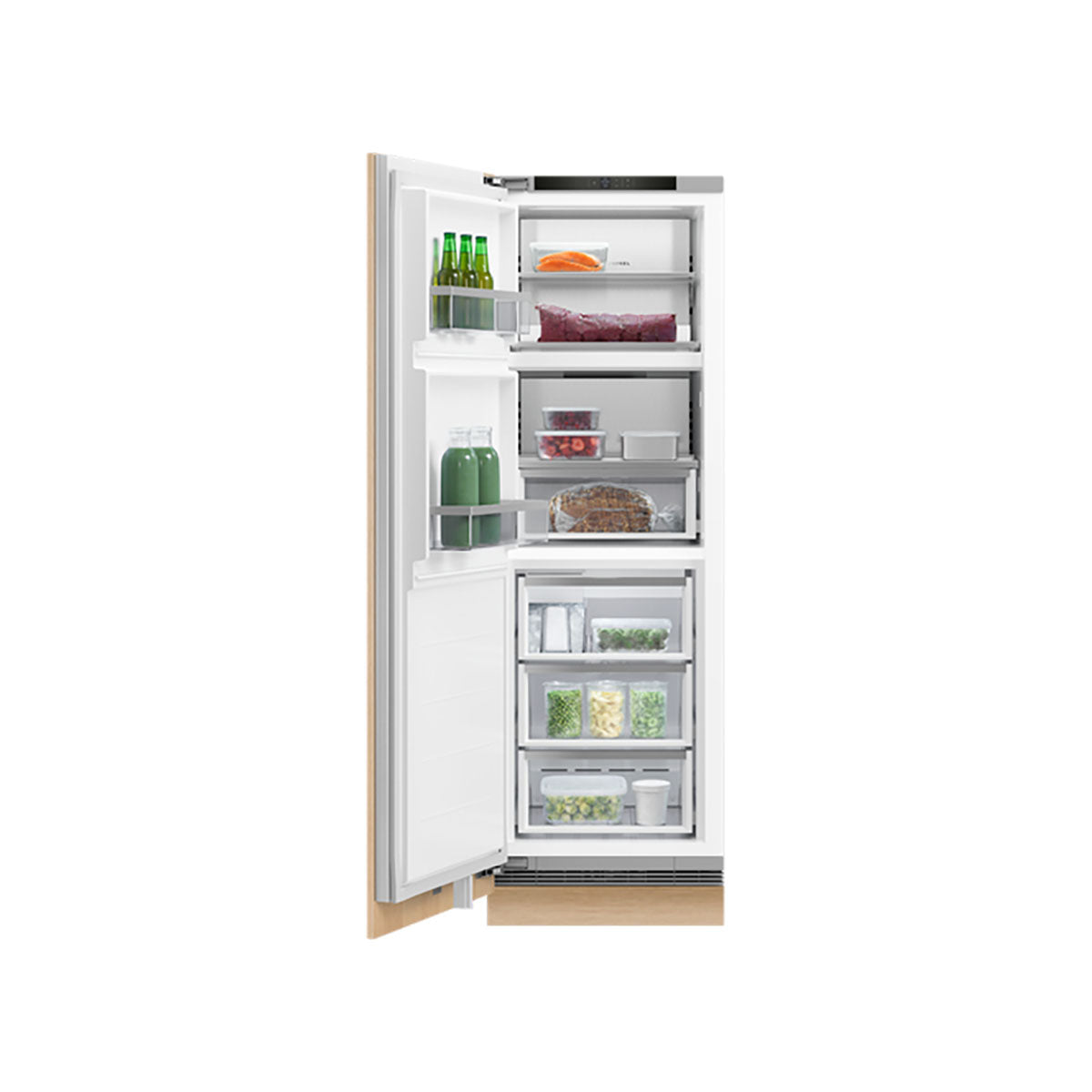 Fisher & Paykel RS6019F3LJ1 Series 9 Integrated Triple Zone Freezer, Internal Ice Maker, 303 Litre, 59.2cm Wide - Panel Ready, Left Hinge