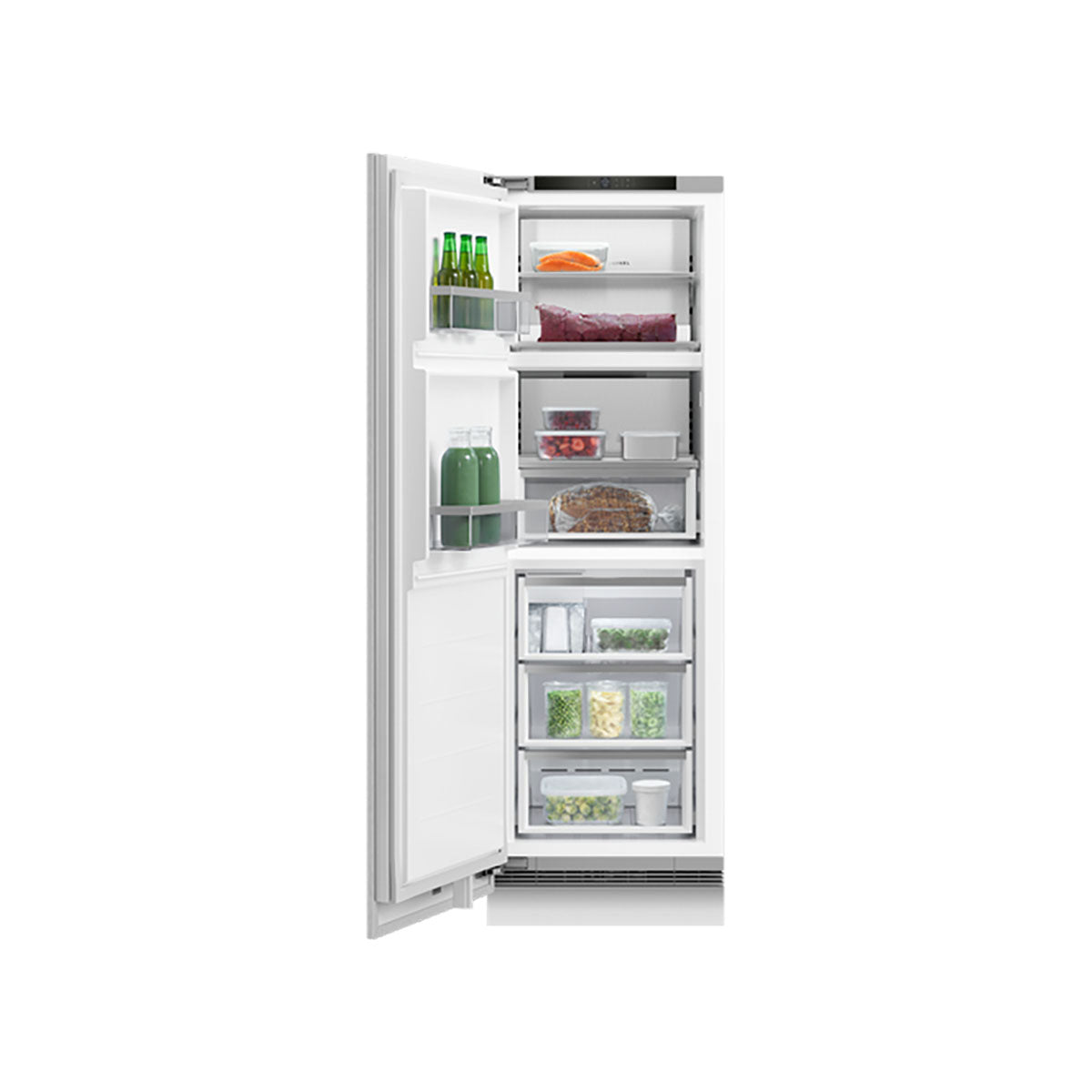Fisher & Paykel RS6019F3LJ1 Series 9 Integrated Triple Zone Freezer, Internal Ice Maker, 303 Litre, 59.2cm Wide - Panel Ready, Left Hinge