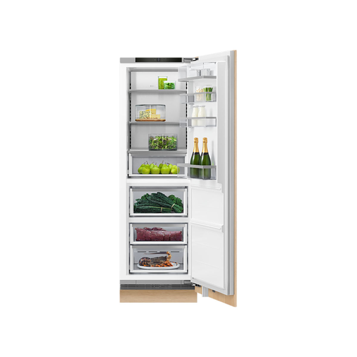 Fisher & Paykel RS6019S3RH1 Series 9 Integrated Triple Zone Refrigerator, 306 Litre, Slimline Water Dispenser, 59.2cm Wide - Panel Ready, Right Hinge