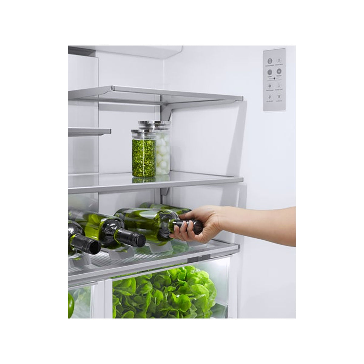 Fisher & Paykel RS90A3 Series 7 Integrated French Door Refrigerator Freezer, 331/145 Litre, 89.6cm Wide - Panel Ready