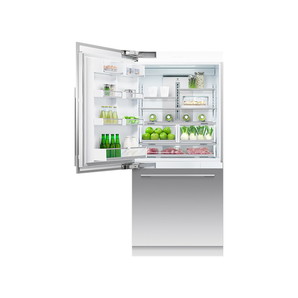 Fisher & Paykel RS9120WLJ2 Series 7 Integrated Refrigerator Freezer, Ice, 477 Litre, 90.6cm Wide - Panel Ready, Left Hinge