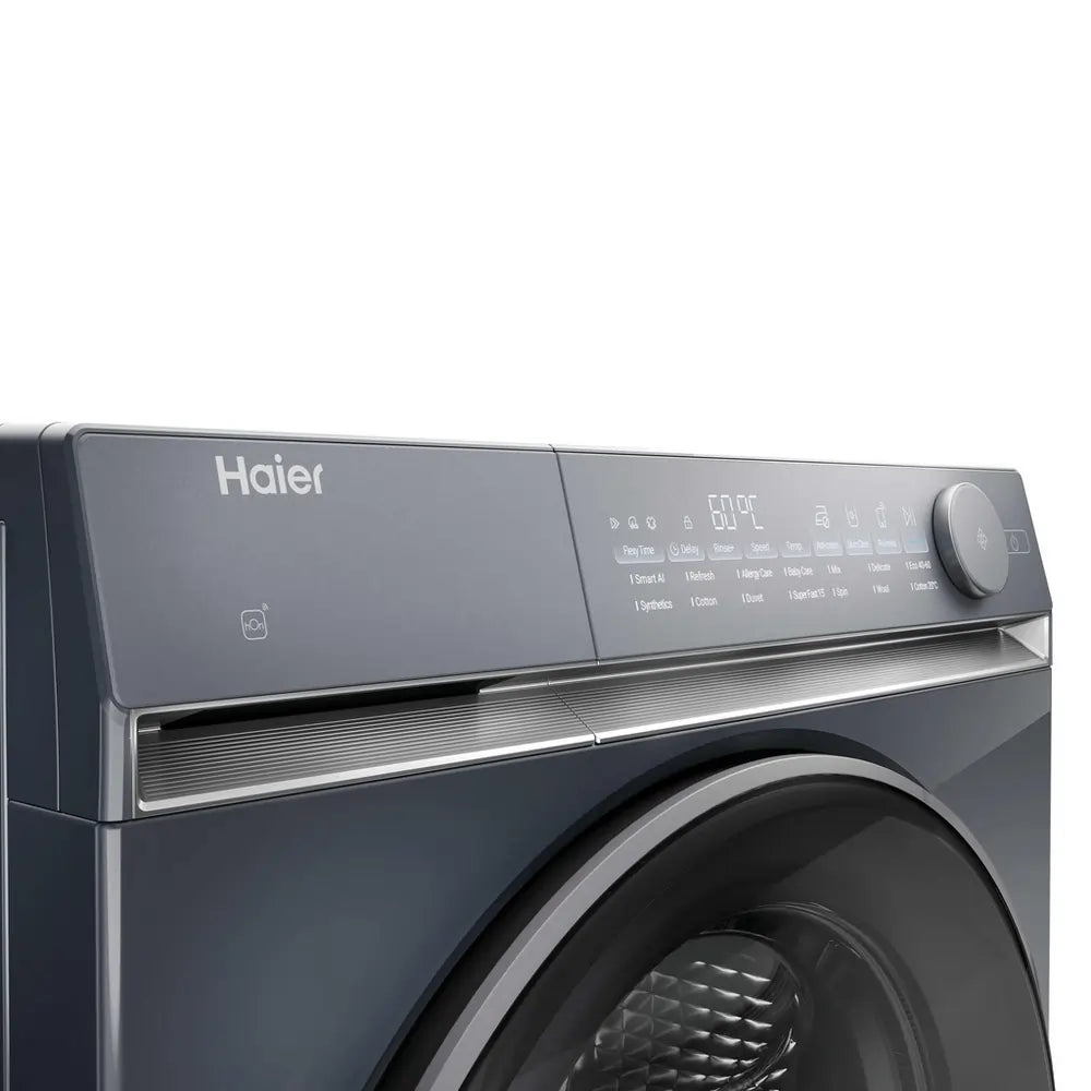 Haier X7 HW100B14367GUUK 10kg 1400 Spin Wi-Fi Connected Washing Machine, Graphite