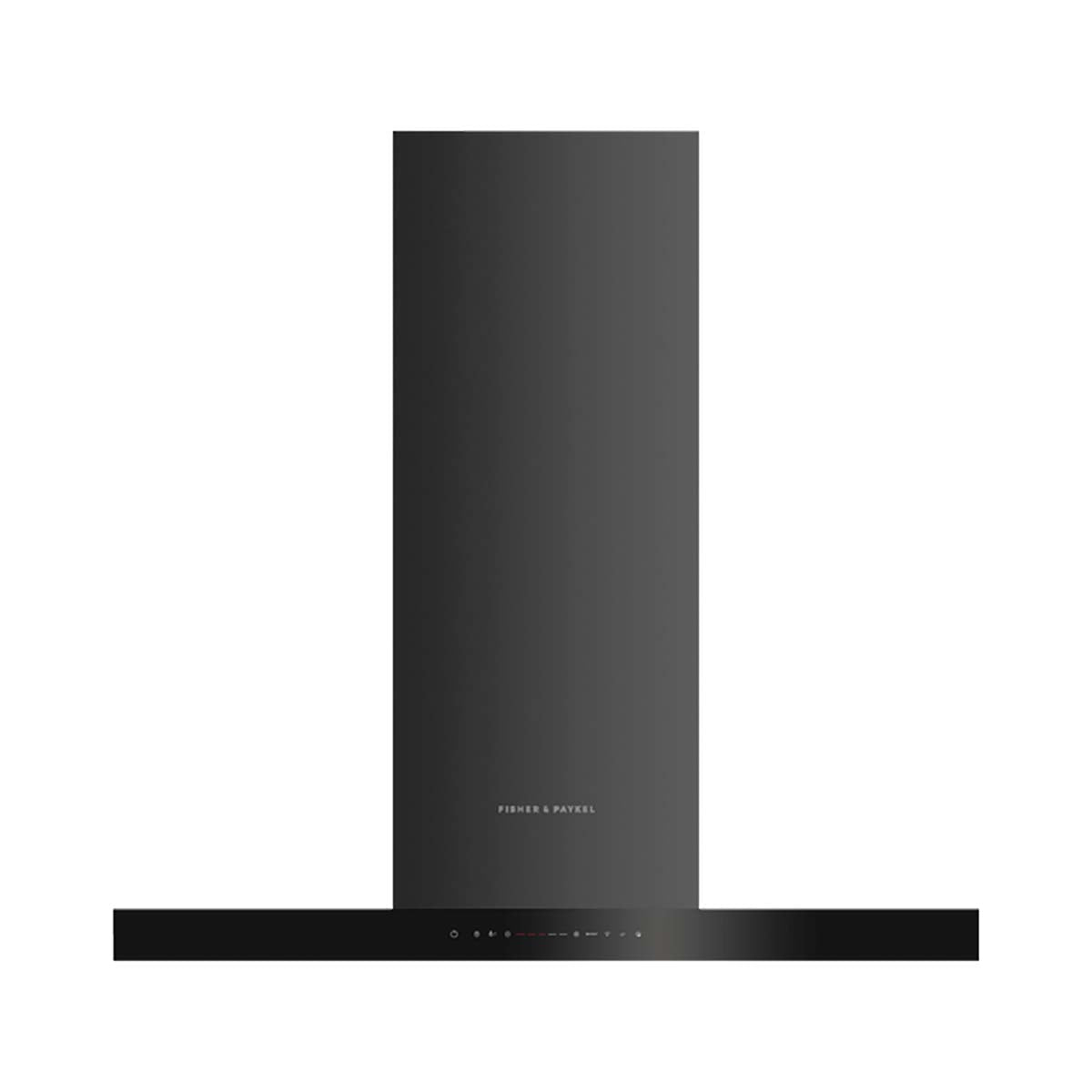 Fisher & Paykel HC90BCBB4 Series 7 Box Chimney Wall Cooker Hood, 89.8cm Wide - Black Stainless Steel and Glass