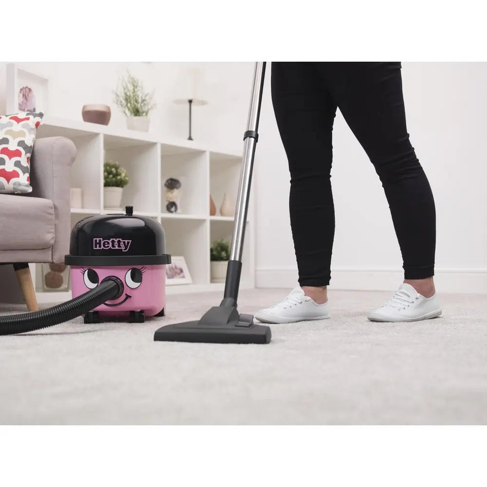 Numatic 902289 Hetty Bagged Cylinder Vacuum Cleaner, Pink