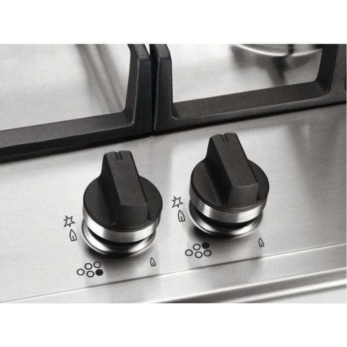 AEG HGB95522YM 6000 Series 86cm 5 Burner Gas Hob, Stainless Steel