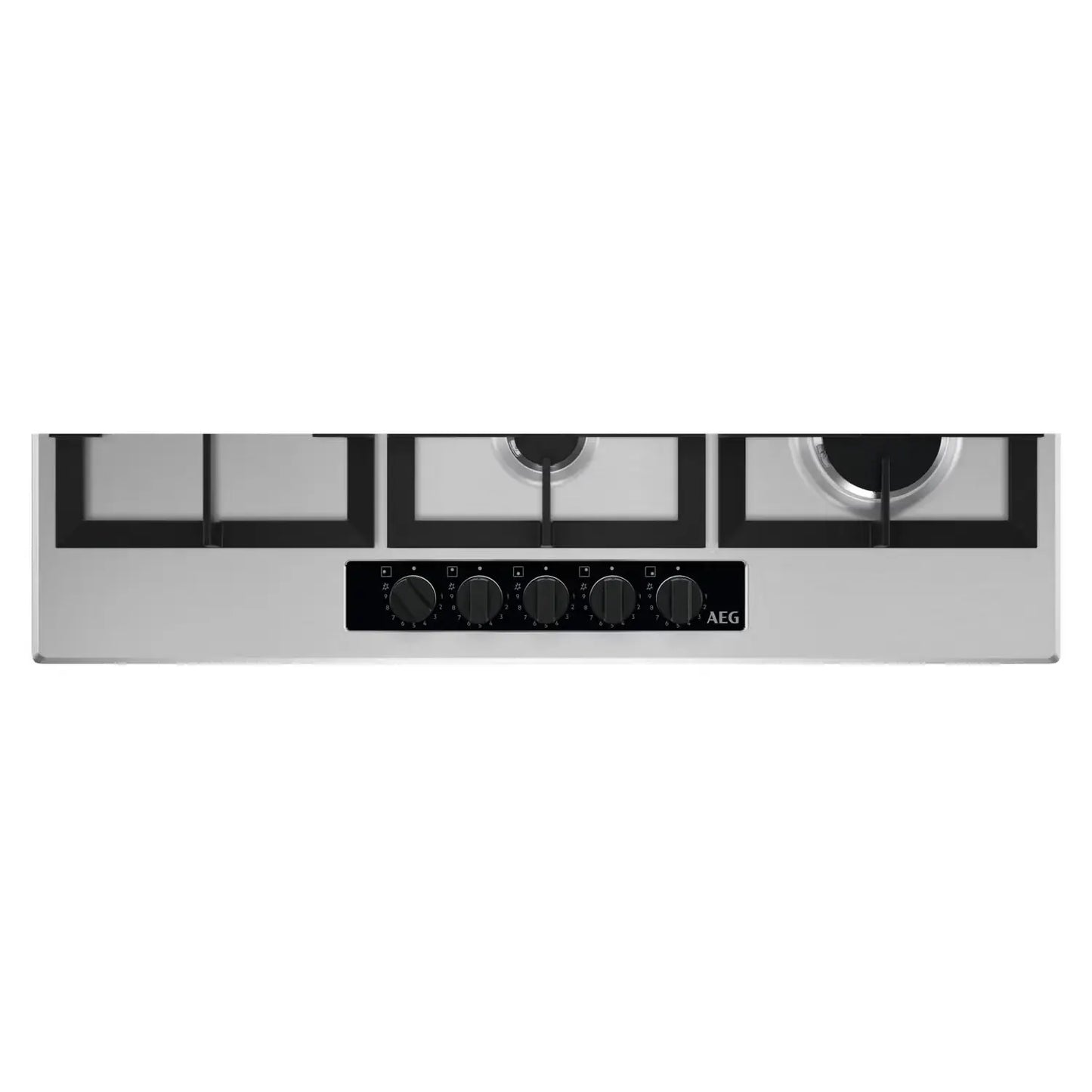 AEG HGB95522YM 6000 Series 86cm 5 Burner Gas Hob, Stainless Steel