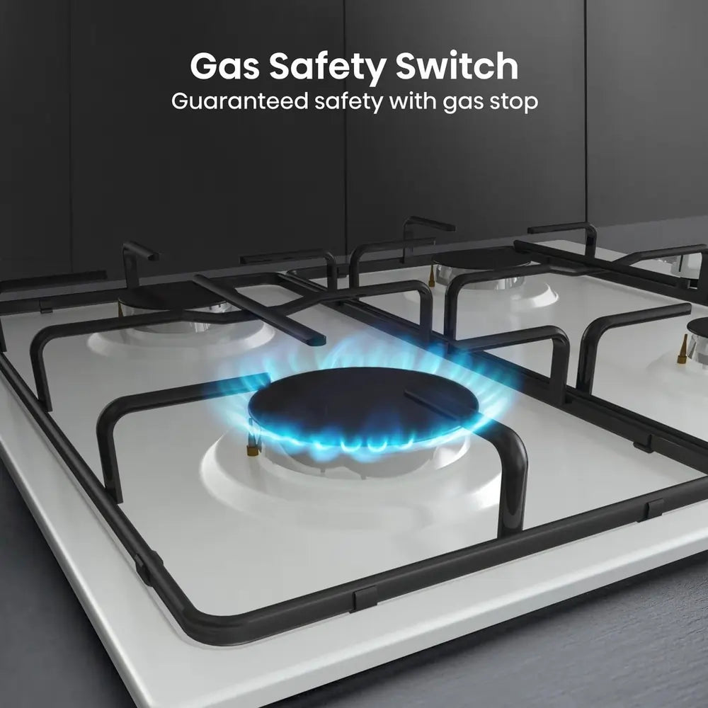 Hisense GM642XHS 60cm 4 Burner Gas Hob, Stainless Steel