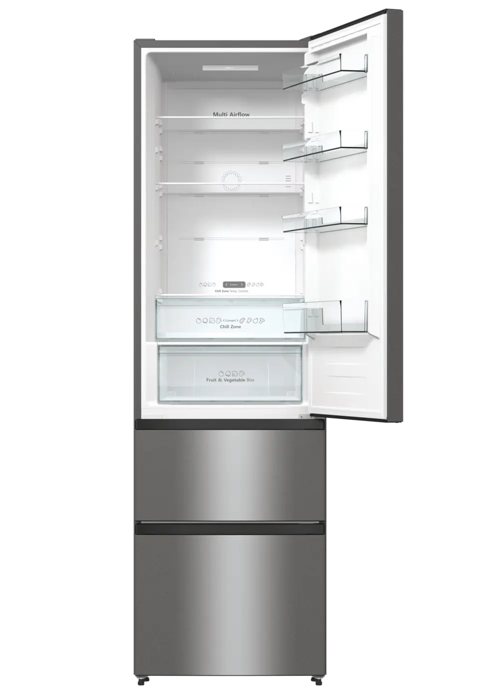 Hisense RM469N4ACDUK 60cm 60/40 Frost Free Fridge Freezer, Stainless Steel