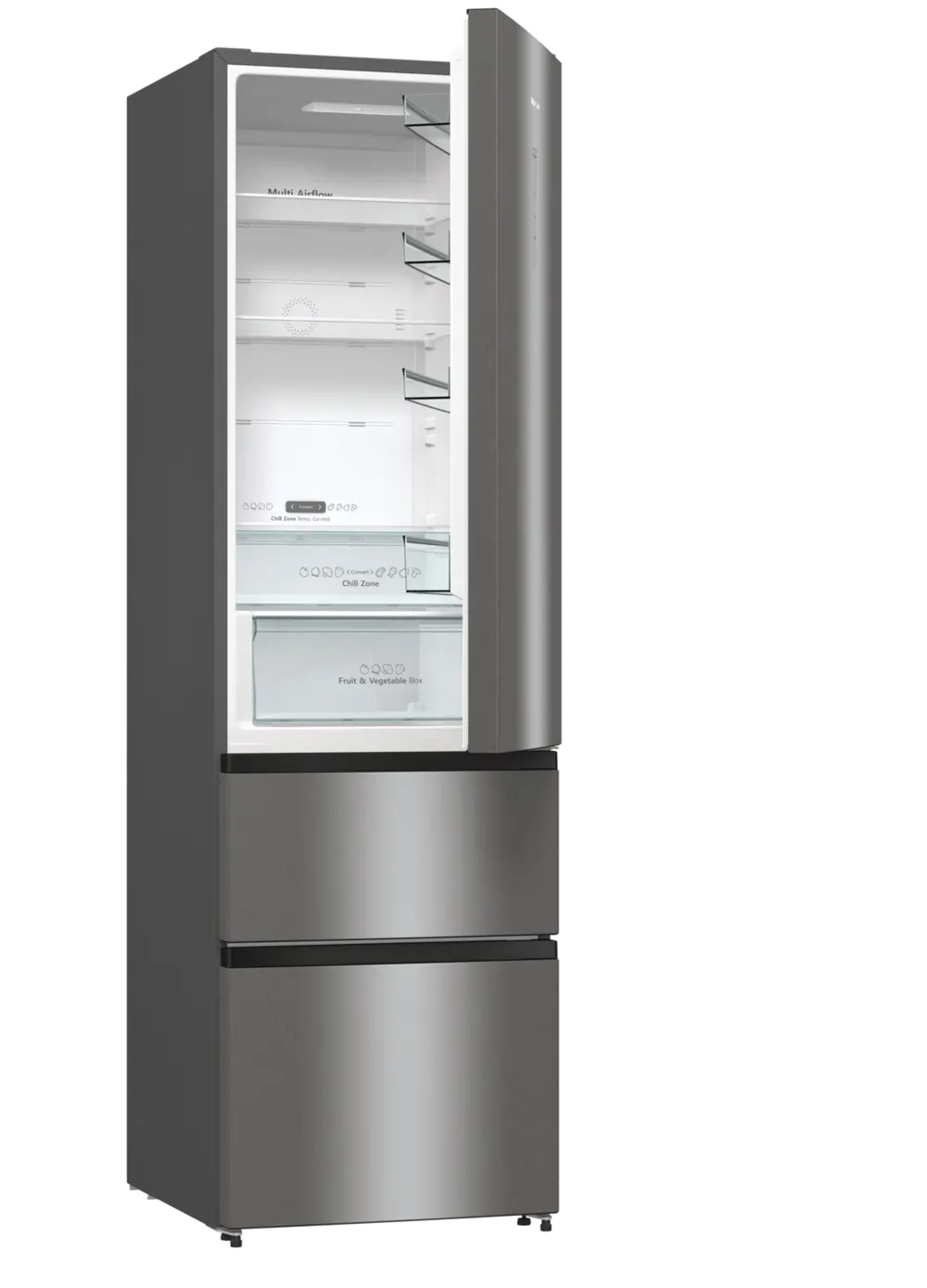 Hisense RM469N4ACDUK 60cm 60/40 Frost Free Fridge Freezer, Stainless Steel