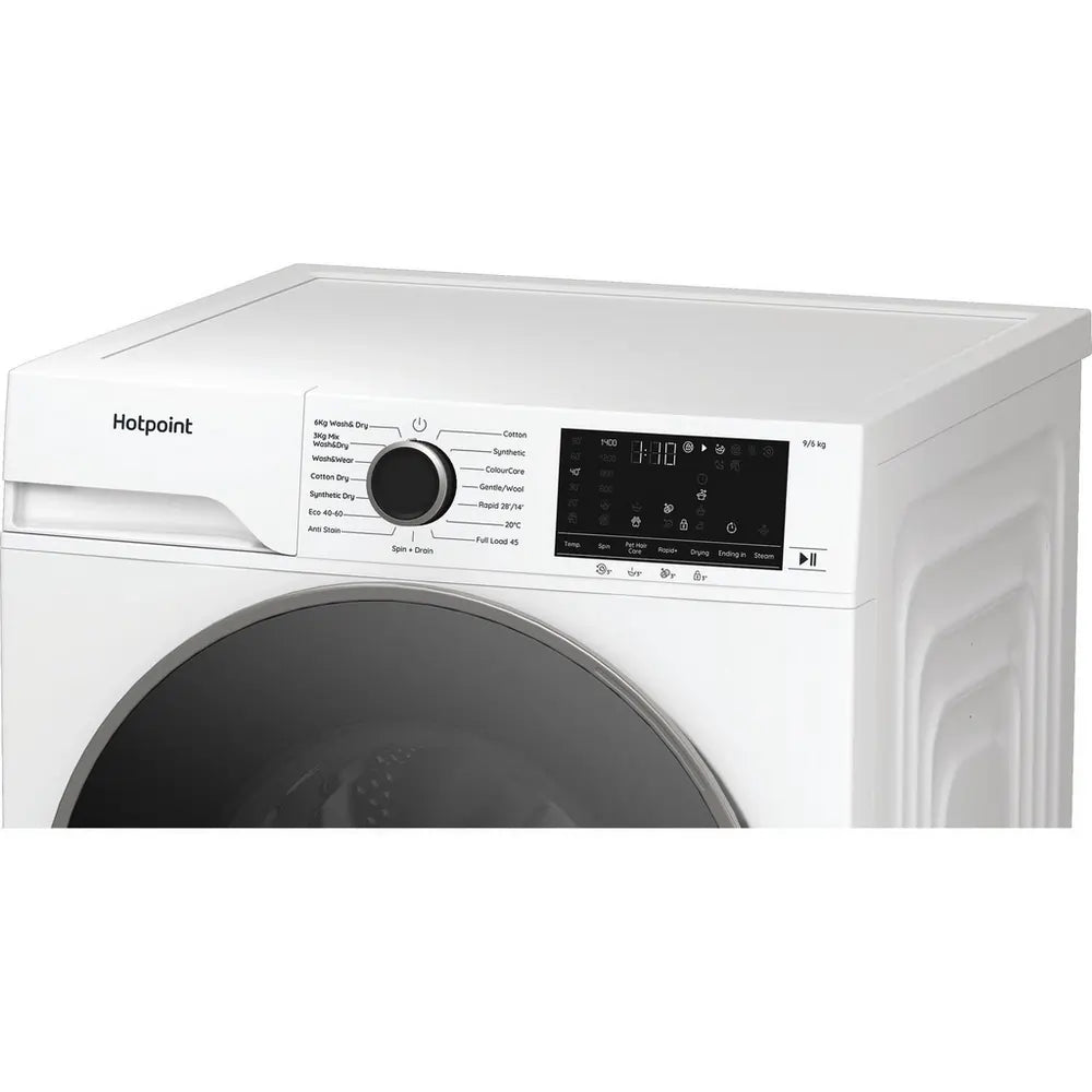 Hotpoint HBD9681ANTSTAIN 9kg/6kg 1400 Spin Washer Dryer, White