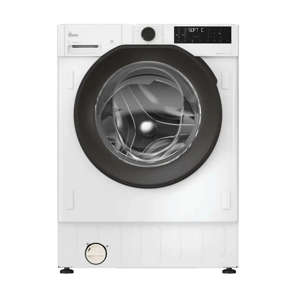 Hoover BH4S69M6DR9J-80 9kg 1600 Spin Built-in Washing Machine, White & Anthracite