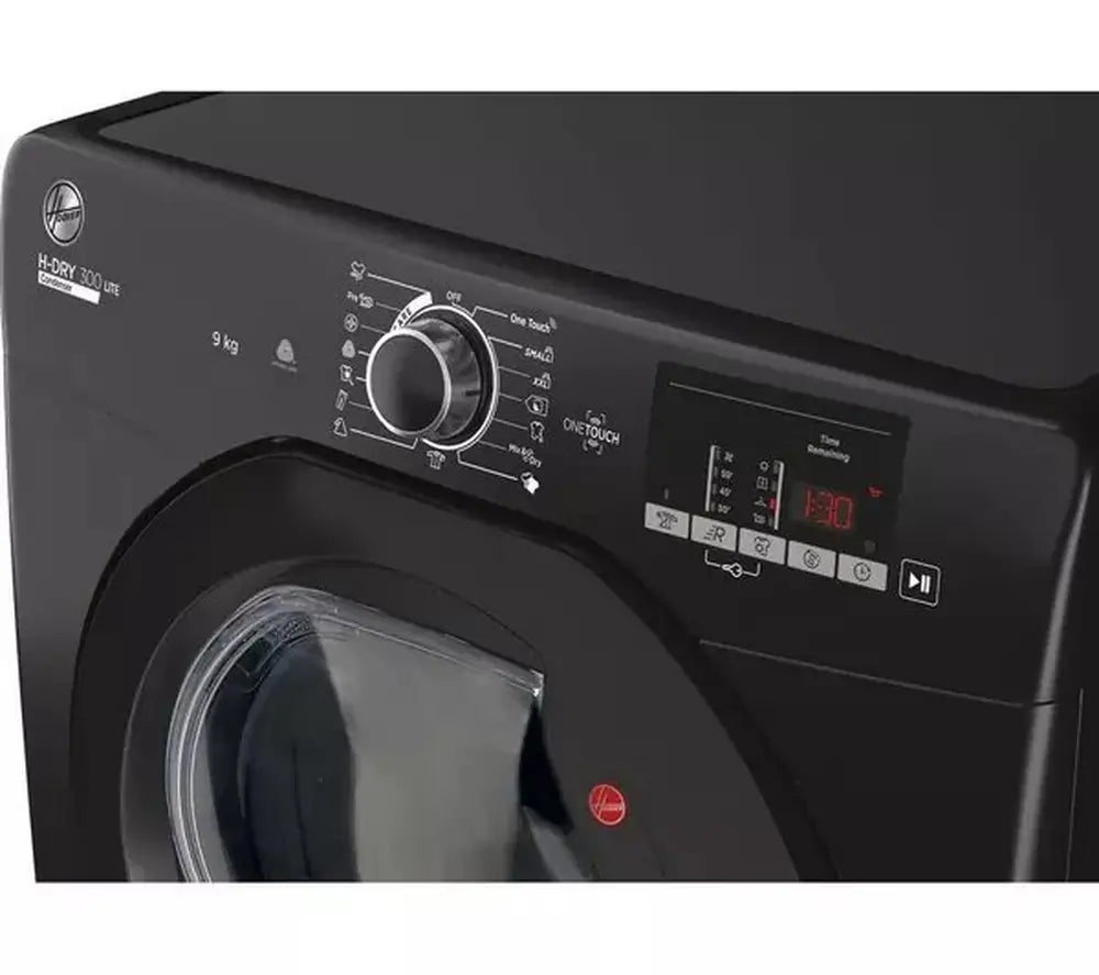 Hoover HLEC9DGB-80 9kg Condenser Tumble Dryer With App Connectivity, Black