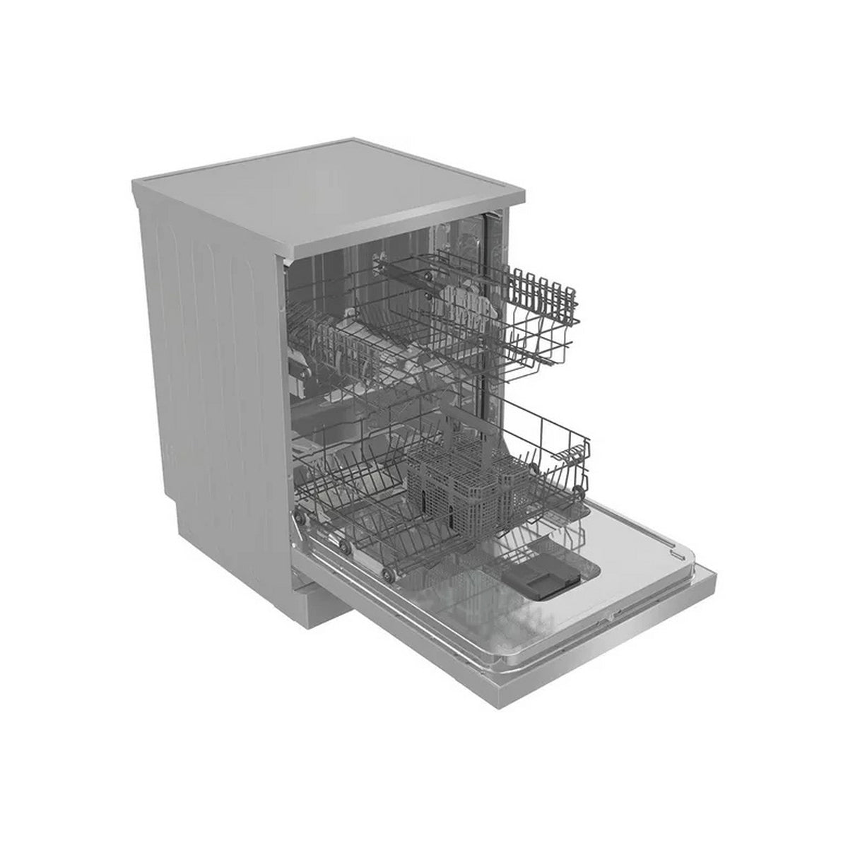 Hisense HS642D90XUK Freestanding Dishwasher, 14 Place Settings, 59.9cm Wide - Stainless Steel
