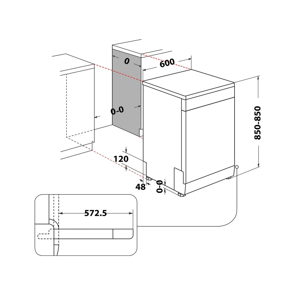 Hotpoint HP2FFC14BN6WUK Freestanding Dishwasher With ActiveDry, 14 Place Settings, 60cm Wide - White
