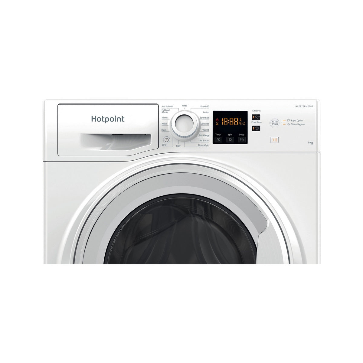 Hotpoint NSWF946WUK Freestanding Washing Machine, 9Kg, 1400 Spin, 59.5cm Wide - White