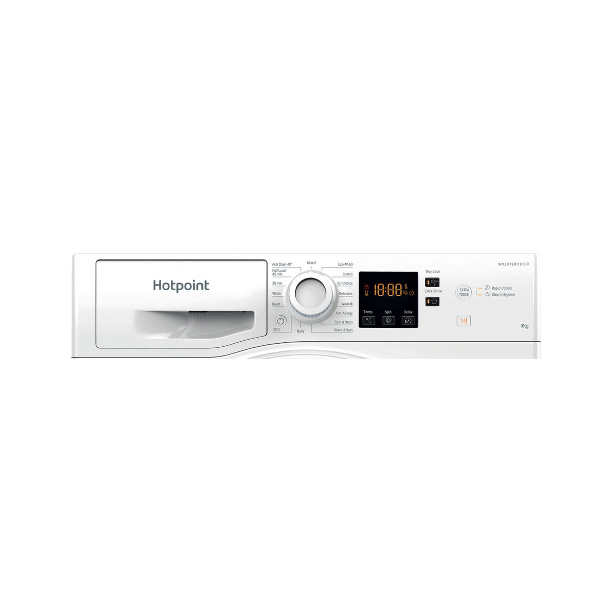 Hotpoint NSWF946WUK Freestanding Washing Machine, 9Kg, 1400 Spin, 59.5cm Wide - White