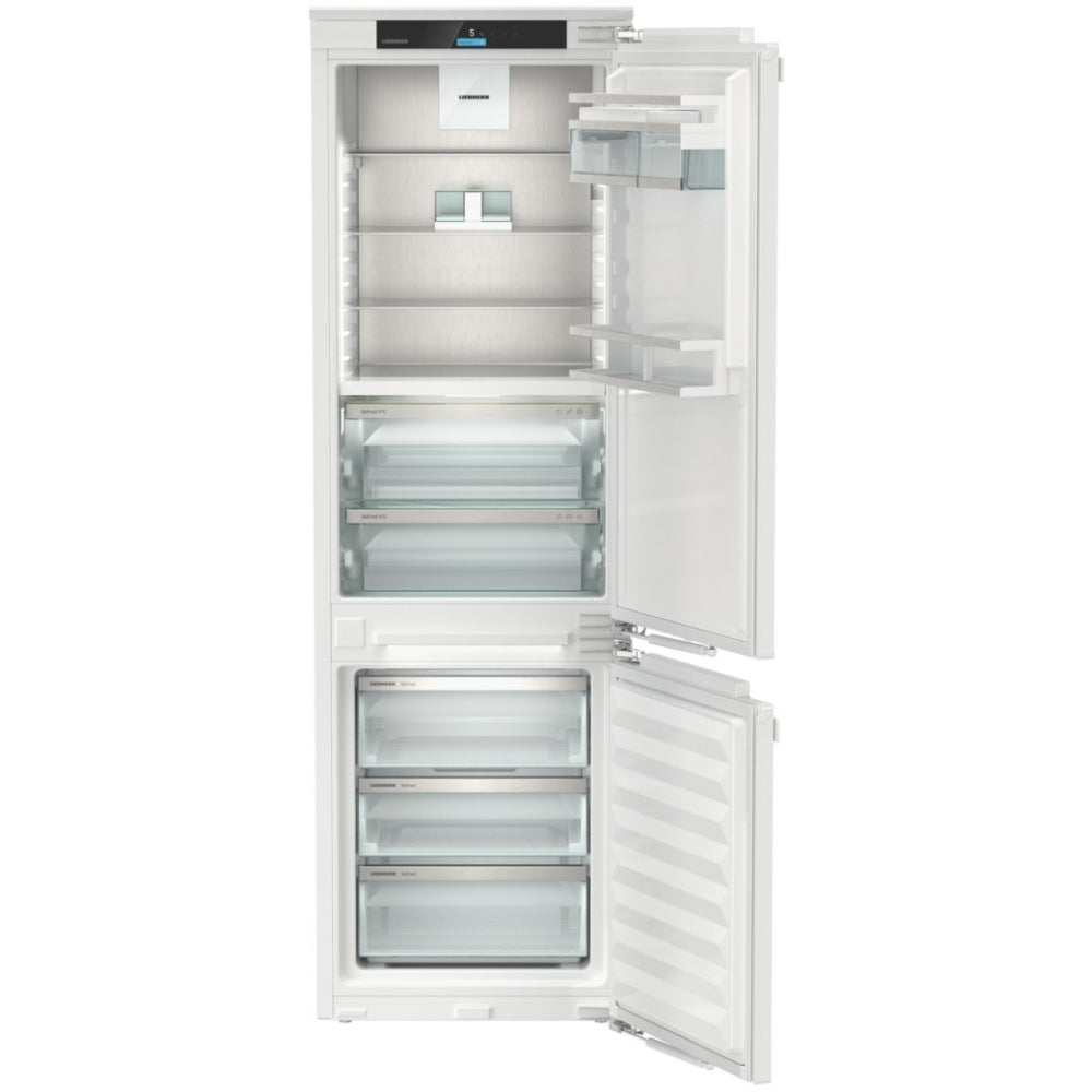 Liebherr ICBNci5153 Prime No Frost Integrated Fridge Freezer, Fixed Hinge, 70/30, Stainless Steel, C Rated