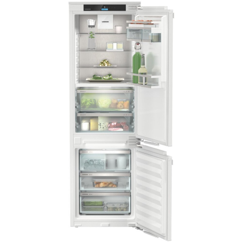 Liebherr ICBNdi5163 Prime No Frost Integrated Fridge Freezer, Fixed Hinge, 70/30, White, D Rated