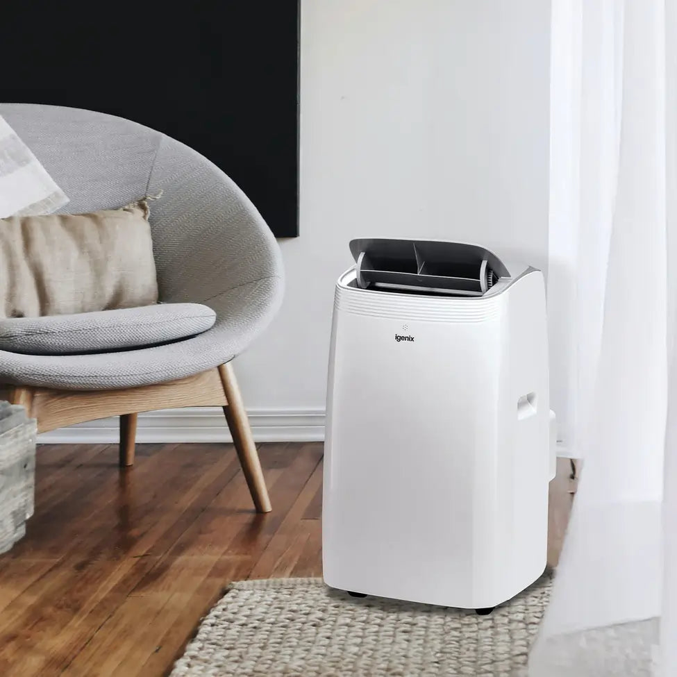 Igenix IGAC03012W 12000 BTU 4-In-1 Portable Air Conditioner & Dehumidifier With Cooling and Heating