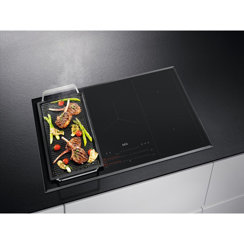 AEG IKE85751FB 78cm Induction Hob, Black Frameless